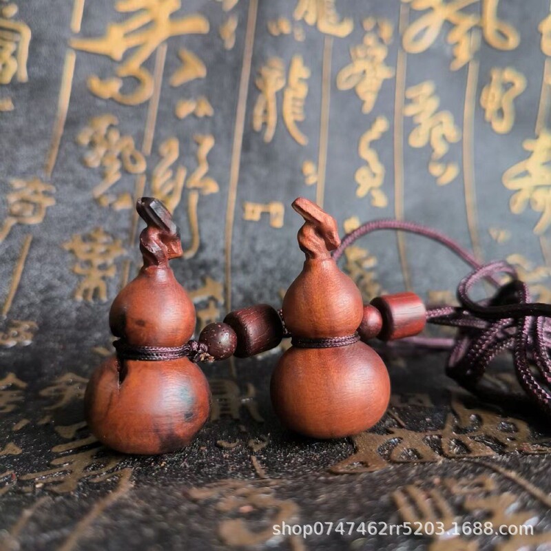 天然雷击枣木小葫芦福禄吉祥吊坠车载饰品挂件项链钥匙扣道家用品|undefined
