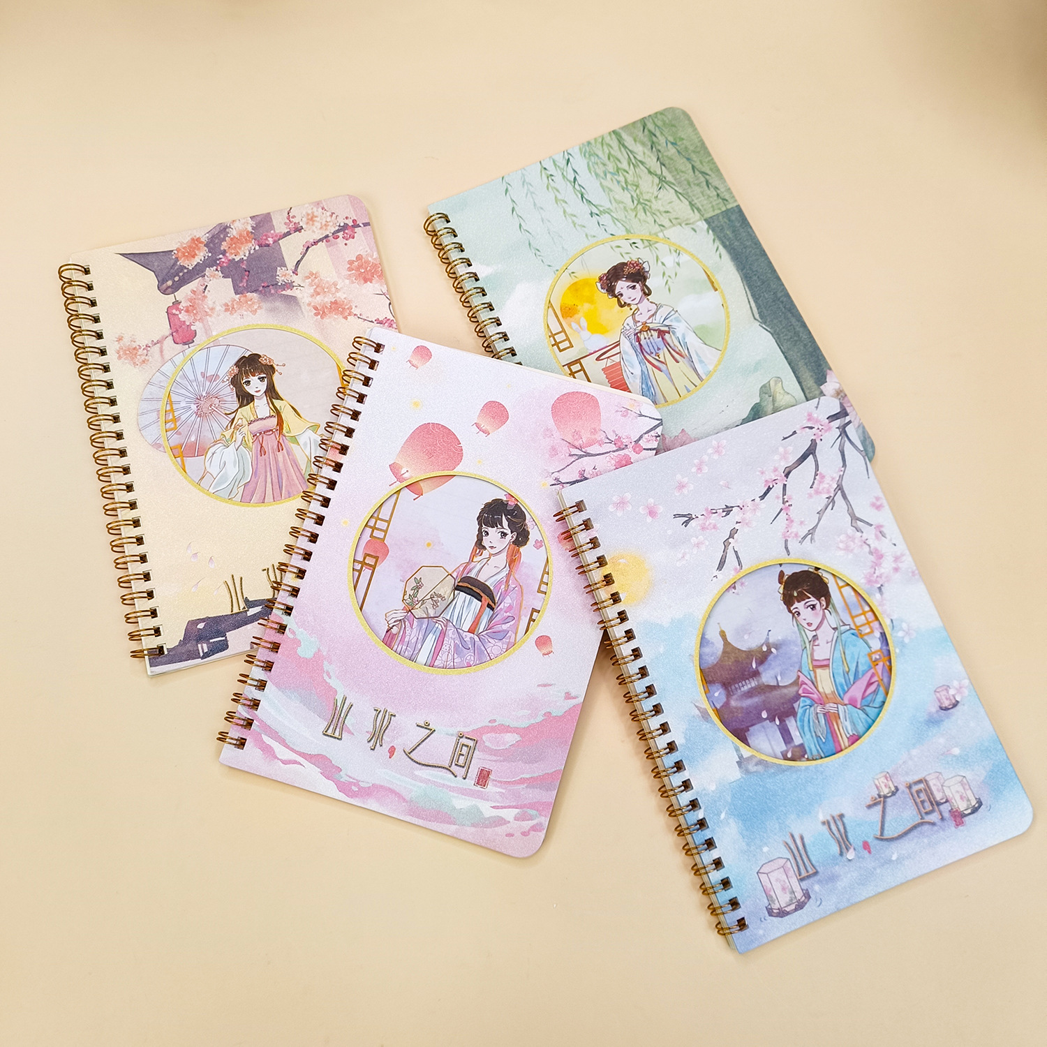 A5 estilo antiguo chica hazel bobina de cuaderno de estudiantes dibujos animados lindo cuaderno de notas esmerilado cuaderno de bobina al por mayor