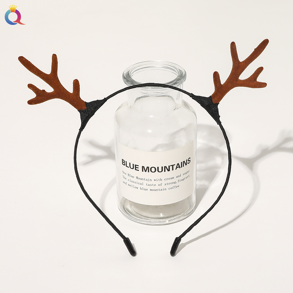 Christmas gift Christmas headdress plush large hair band high-grade hair tie ins large ring_voghion.com