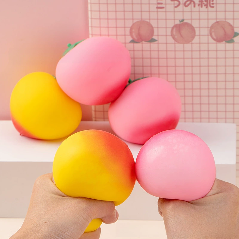 Реалистичная слайм-игрушка в форме персика, антистресс, 80 г