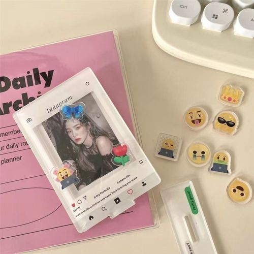 Ins Acrylic Stand Creative Instant Camera Shake Photo Frame Emoji Expression Photo Frame