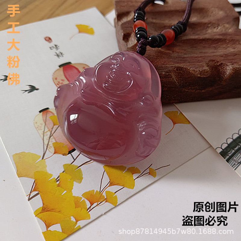 큰 핑크 부처 나체 펜던트 (약 50*52mm)