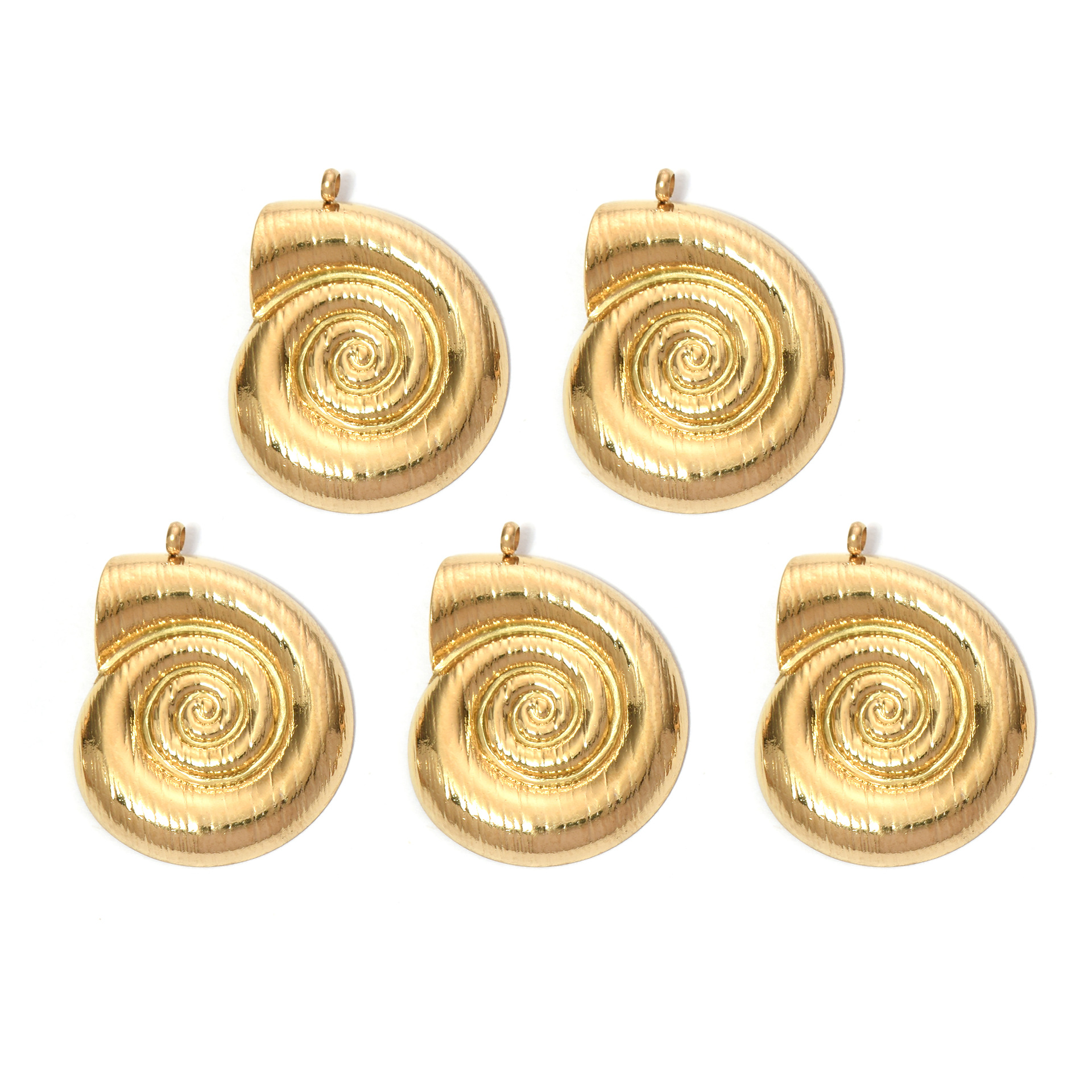 17g Weight 5 PCS/Package 304 Stainless Steel Solid Color Pendant