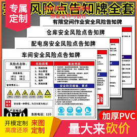 安全风险点告知牌卡车间岗位标识牌配电房危险标示有限受限空间标