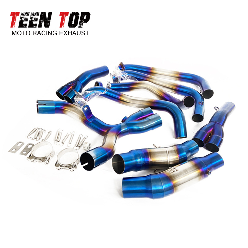 Kawasaki Motorcycle Z1000 Front Connecting Pipe Modified Z1000Sx Titanium Alloy Middle Exhaust 10-21