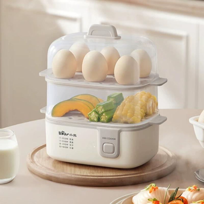 Медведь ZDQ-D12R3 яйцеклетка Паровая яйцо двухслойная бытовая многофункциональная заварка для завтрака мини