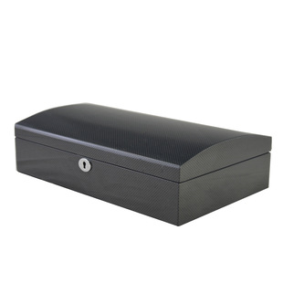 Manufacturer's Ready-Made Curved Shell Carbon Fiber Watch Wooden Box Piano Paint Wooden Watch Box Velvet Interior Watch Storage