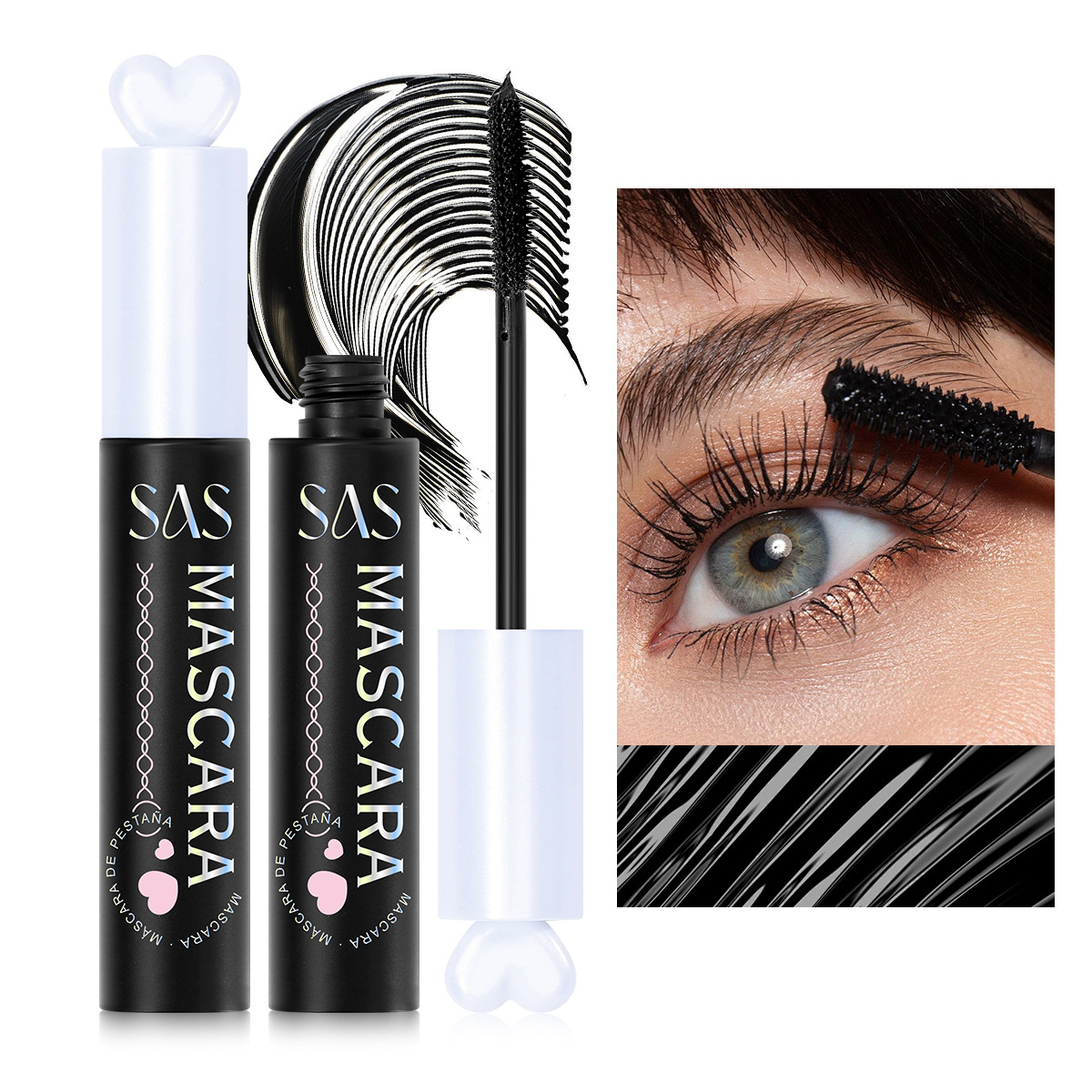 SAS Amazon explosión venta caliente transfronteriza rímel impermeable sin manchas, largo y grueso, rizado SAC170