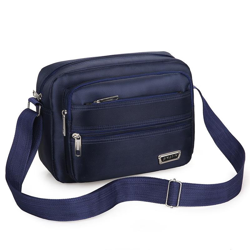 Blue horizontal six zipper