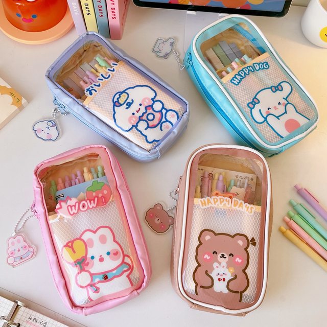 Transparent Pencil Cases Pretty Waterproof Large Capacity - Temu