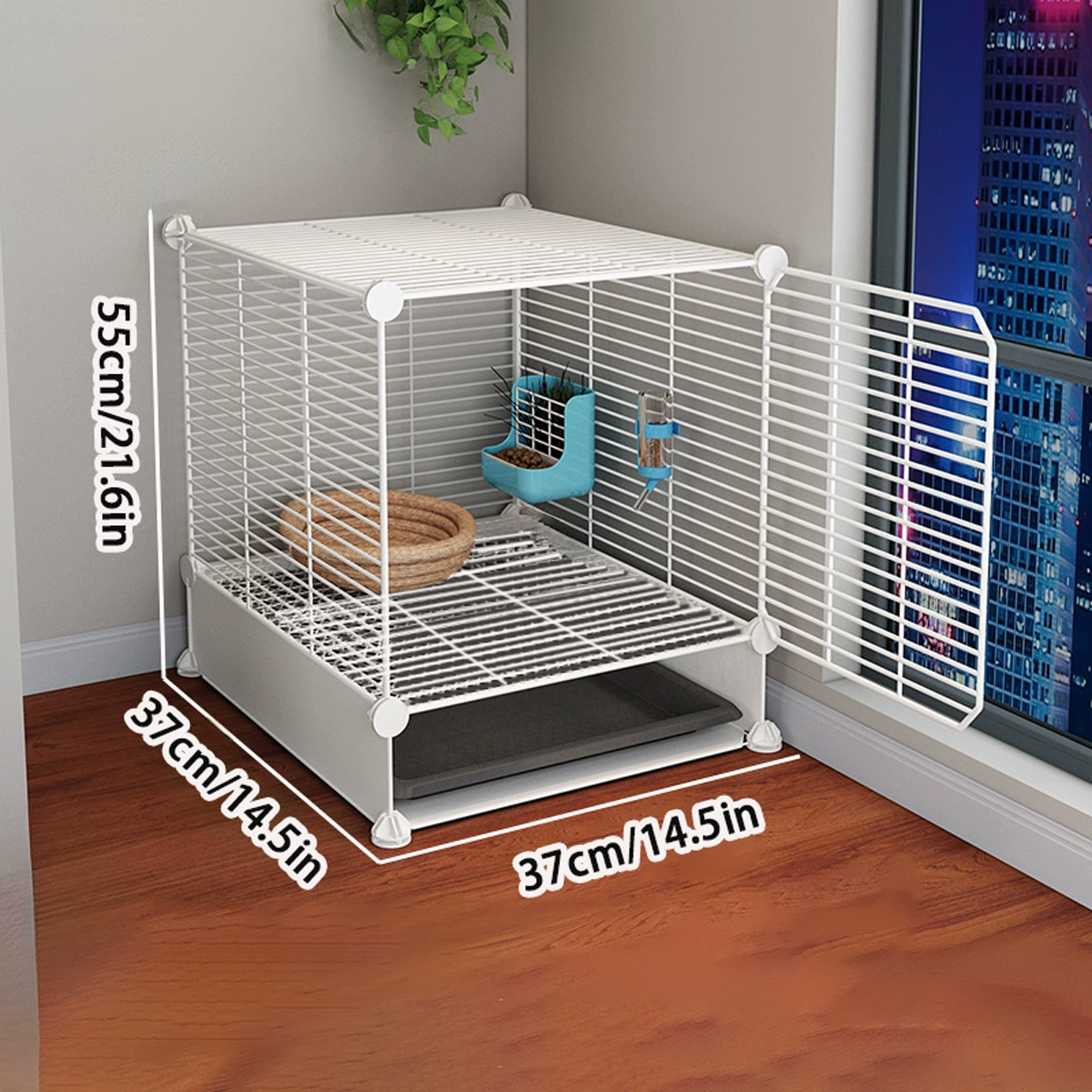 Клетка для кроликов, клетка для кур, клетка для мелких питомцев с поддоном, двухъярусная анти-гнездо для кроликов, новая клетка для разведения питомцев