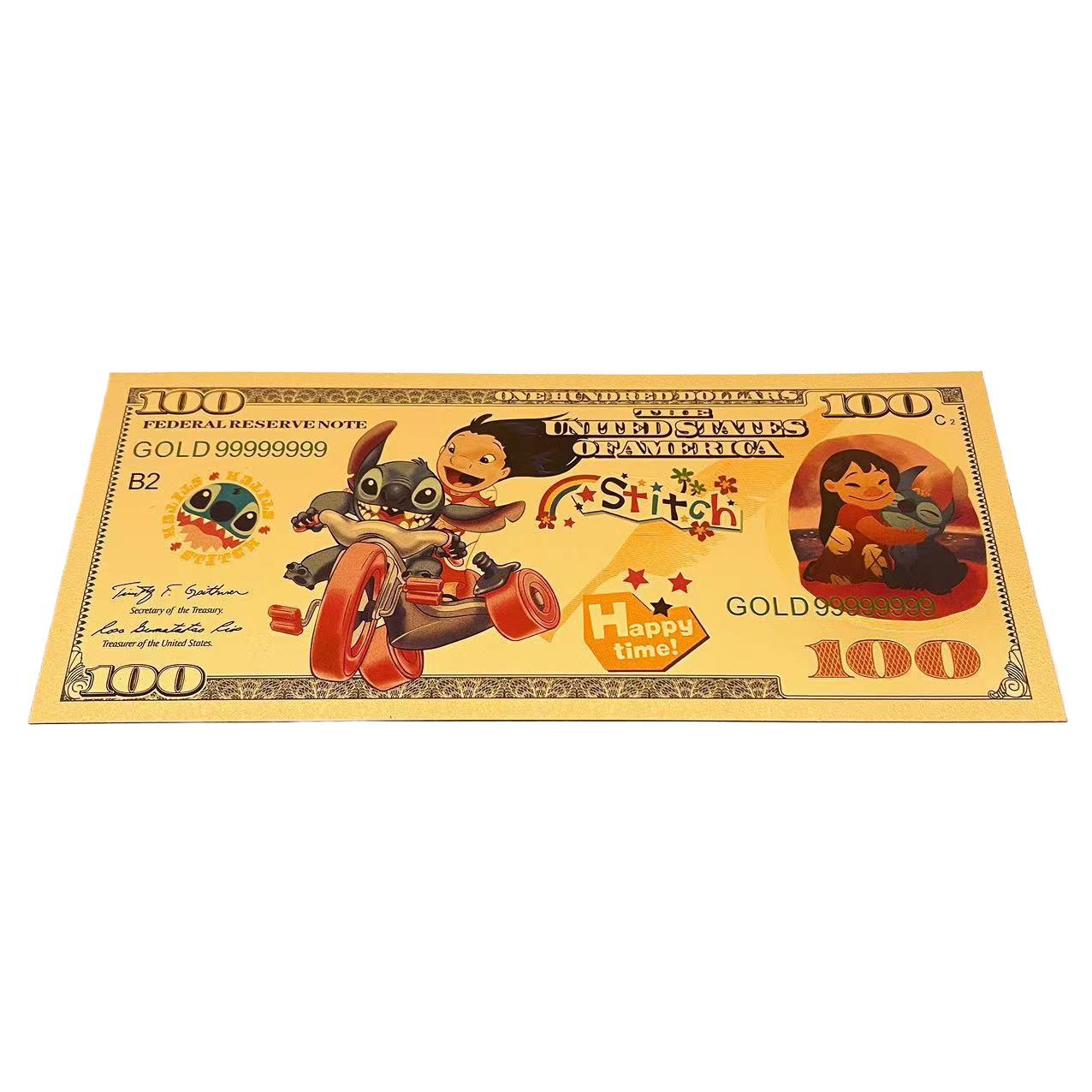 Clásico belleza estrella bebé nota conmemorativa Stitch Gold note Live Gift Collection souvenir