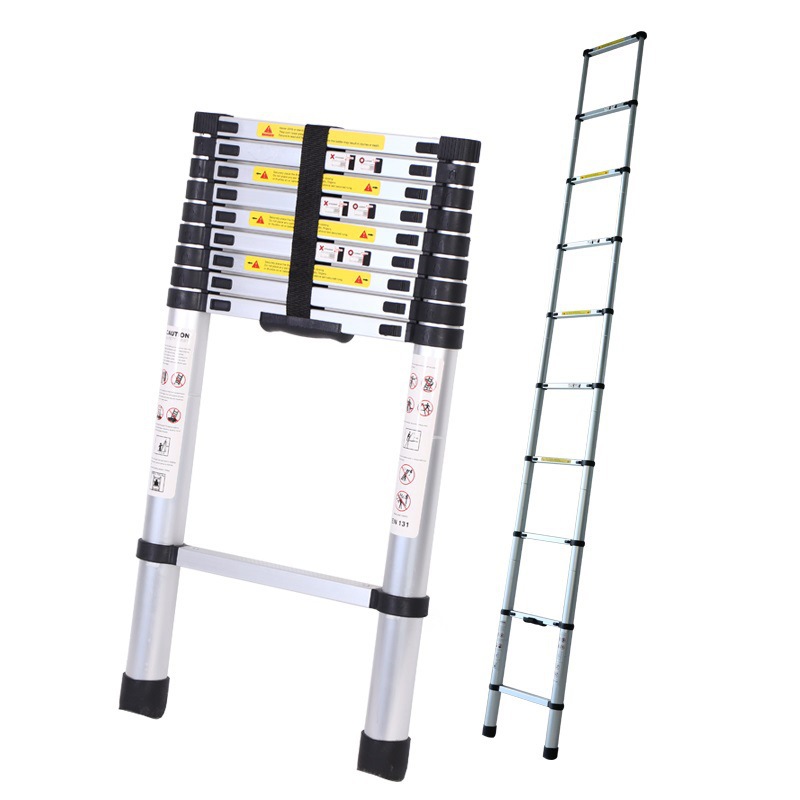 Escalera telescópica de aleación de aluminio escalera de espiga escalera plegable portátil elevador de hogar escaleras de ingeniería escalera de Bambú