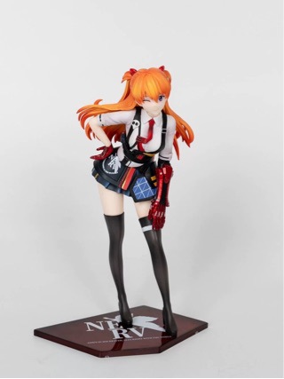 Mecha Asuka Standing Pose Mechanical Hand Beautiful Girl Asuka Figure 2D Model Ornament Trendy Toy Gift