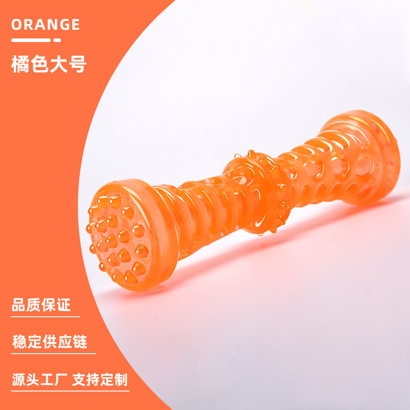 Tpr sonando juguete para mascotas nudo sólido hueso de perro resistente a mordeduras palo de molienda Juguete para perros Amazon venta caliente suministros para mascotas