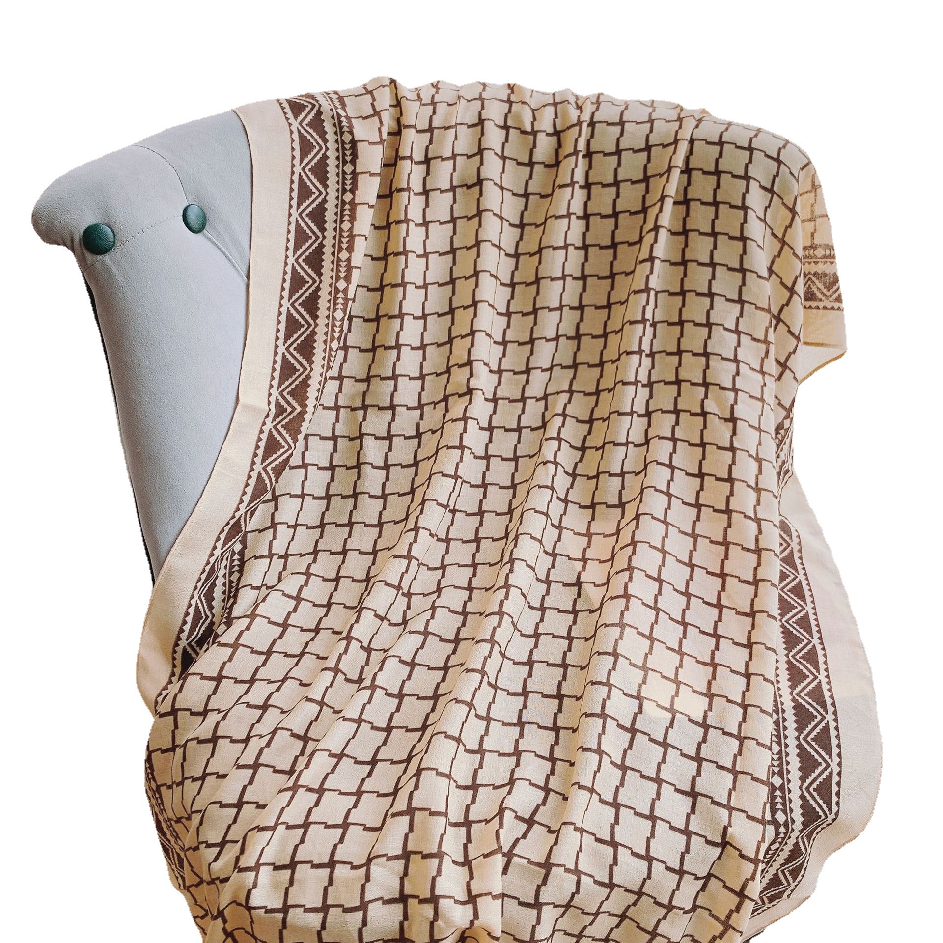 Bufanda de algodón y lino bufanda de protección solar delgada de verano para mujer chal de doble uso desgaste al aire libre primavera y otoño aire acondicionado protección del cuello entrega de una pieza