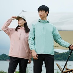 時尚團建工作服一體加絨保暖夾克戶外登山服男女衝鋒衣潮可印LOGO