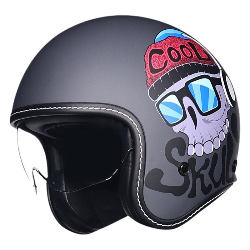 Orz nuevo estándar nacional DOT certificado retro casco de la motocicleta de los hombres y las mujeres medio casco de crucero 3/4 casco scooter crucero