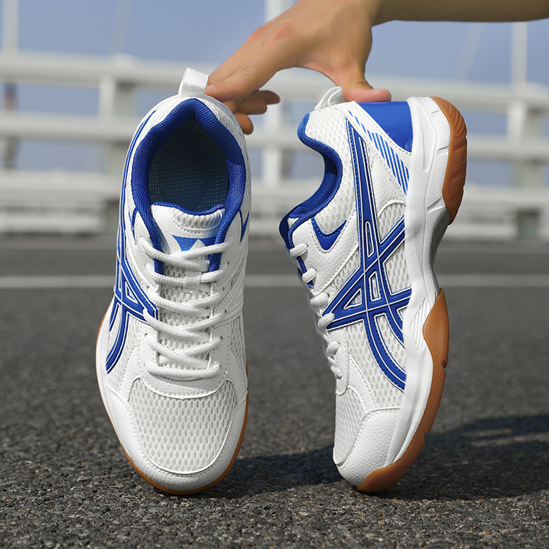 Nuevos zapatos transfronterizos de bádminton de malla transpirable de verano para hombres y mujeres, zapatos deportivos de carrera nocturna juvenil image 3