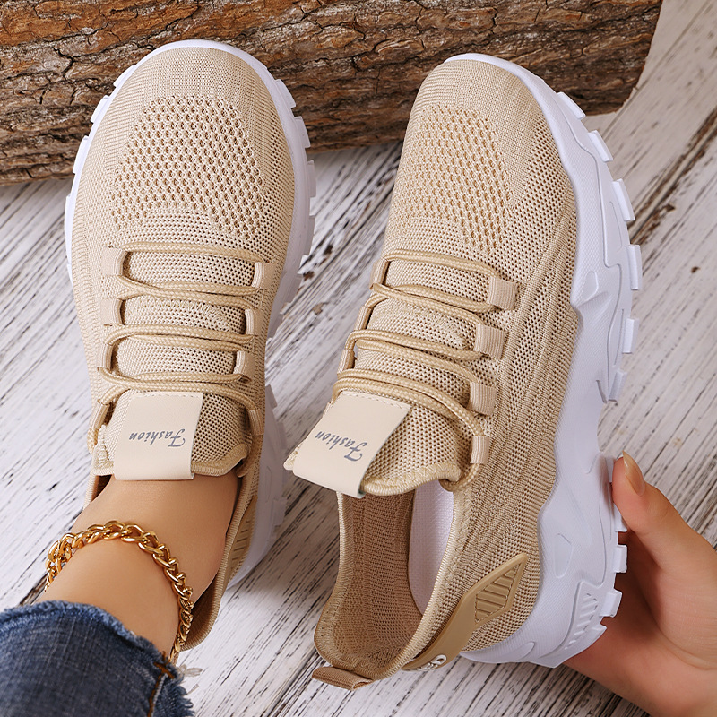 Shoes Women's Shoes Versatile Summer New Casual Breathable Shoes Foreign Trade Cross-Border Thick-Soled Sports Shoes Women's Running Shoes