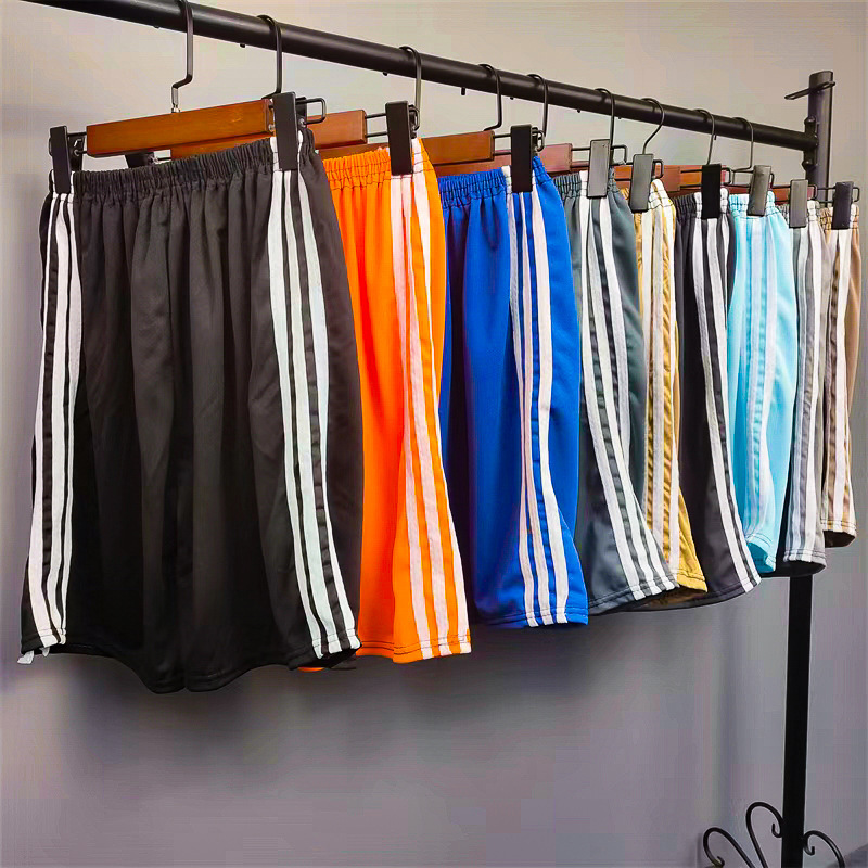 Summer Men's Sports Shorts Drifting Three-Bar White Rope Basketball Pants Men's Low-Price Beach Pants Manufacturer Wholesale