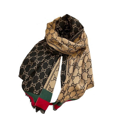  new winter scarf imitation cashmere fashion jacquard women's autumn and winter windproof warm thickened air-conditioned double-sided large shawl