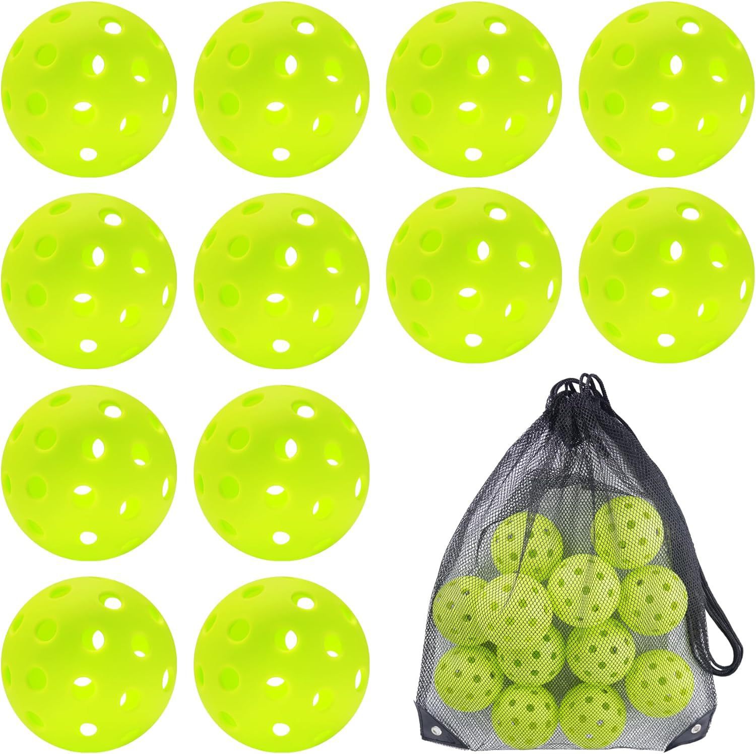 Outdoor Pickleball Manufacturer Direct Sales 40 Holes 74mm Outdoor High Elastic Durable Injection Molded Balls Pickleballs