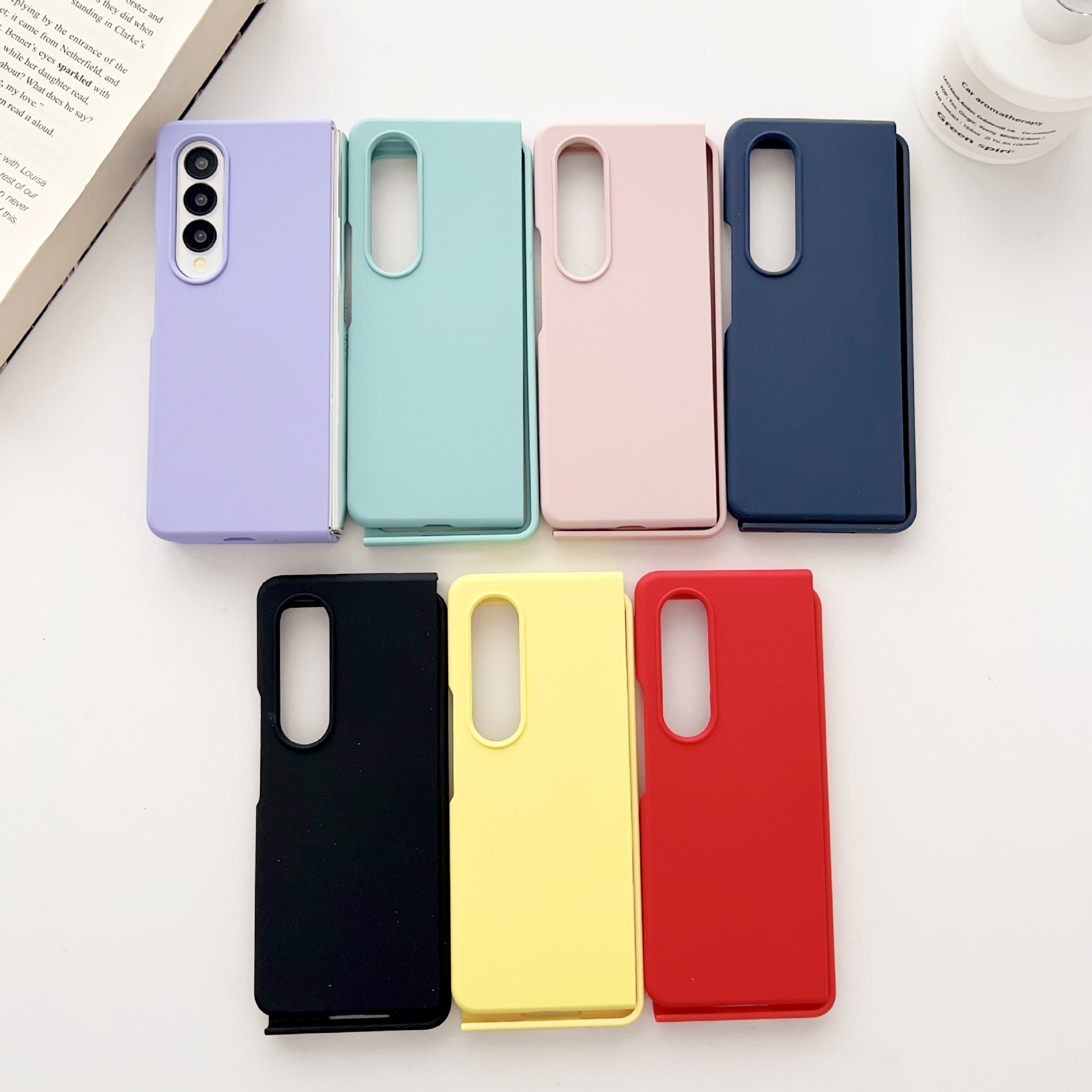 Geeignet für Samsung ZFOLD4 echtes Flüssigsilikon ZFOLD2/3 innere Samt-Klappbildschirm Anti-Drop-Telefonhülle_voghion.com