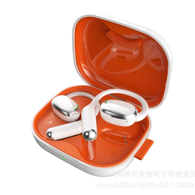 国境を越えた新しい骨伝導気伝導イヤーフック OWS Bluetooth ランニング スポーツ ヘッドセット非インイヤー ソフト シリコーン|undefined