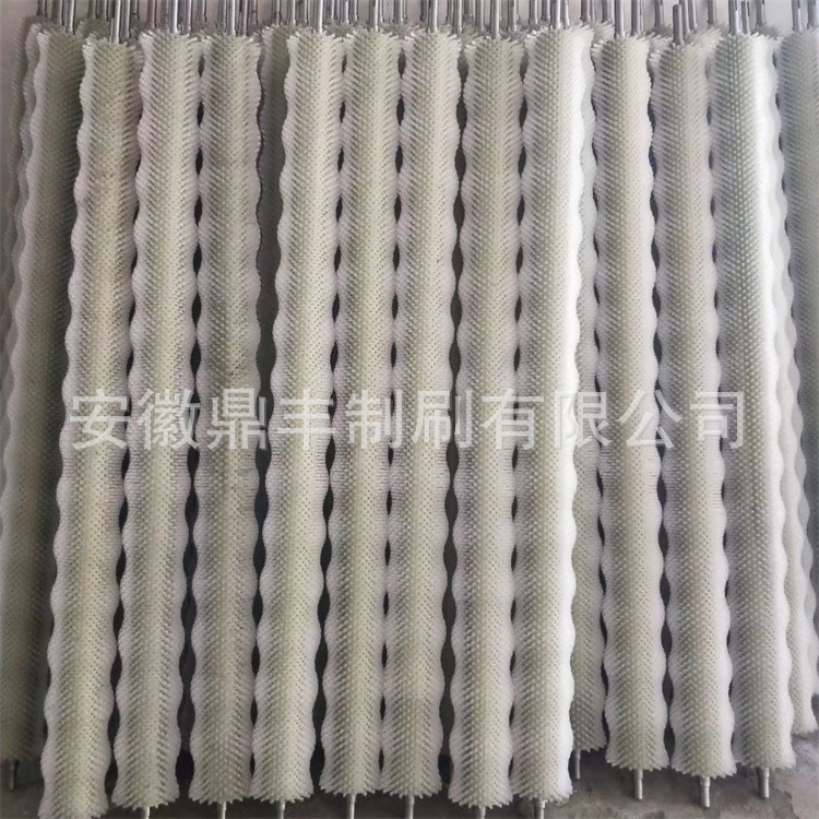厂家工业毛刷辊波浪形尼龙丝清洗机刷辊抛光定清洁高效高效清洁