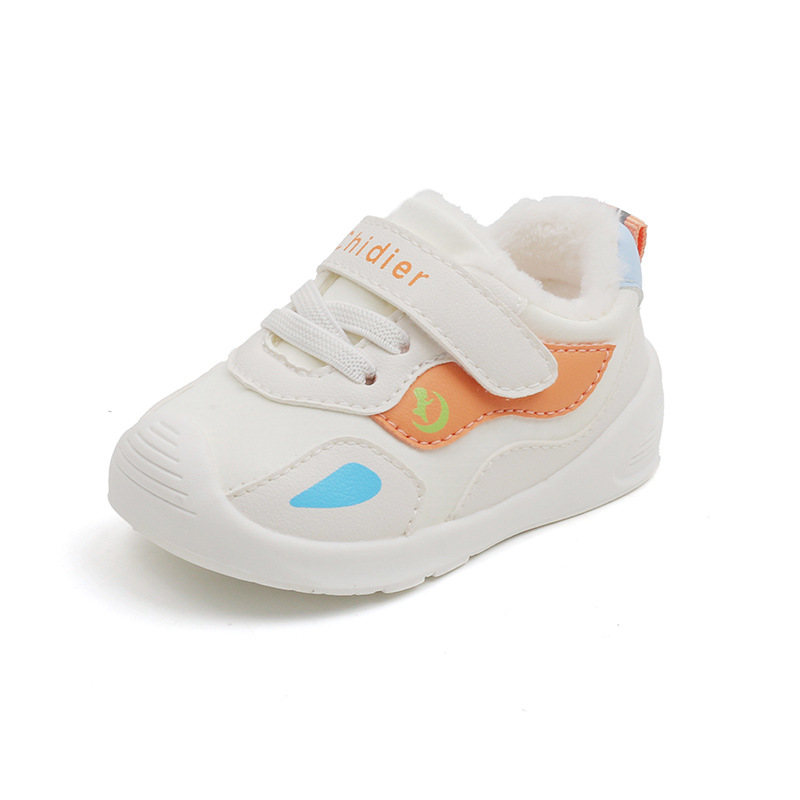 Zapatos funcionales para bebés de otoño e invierno para niños nuevos zapatos de algodón forrados de lana para bebés zapatos para niños pequeños zapatos antideslizantes para niños al por mayor