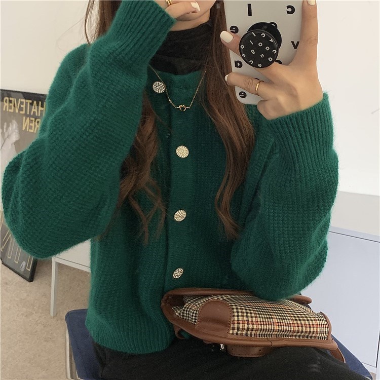 Japanese retro sweater 2022 Autumn new style soft and fluffy knitted sweater, loose short cardigan jacket for women pic 19