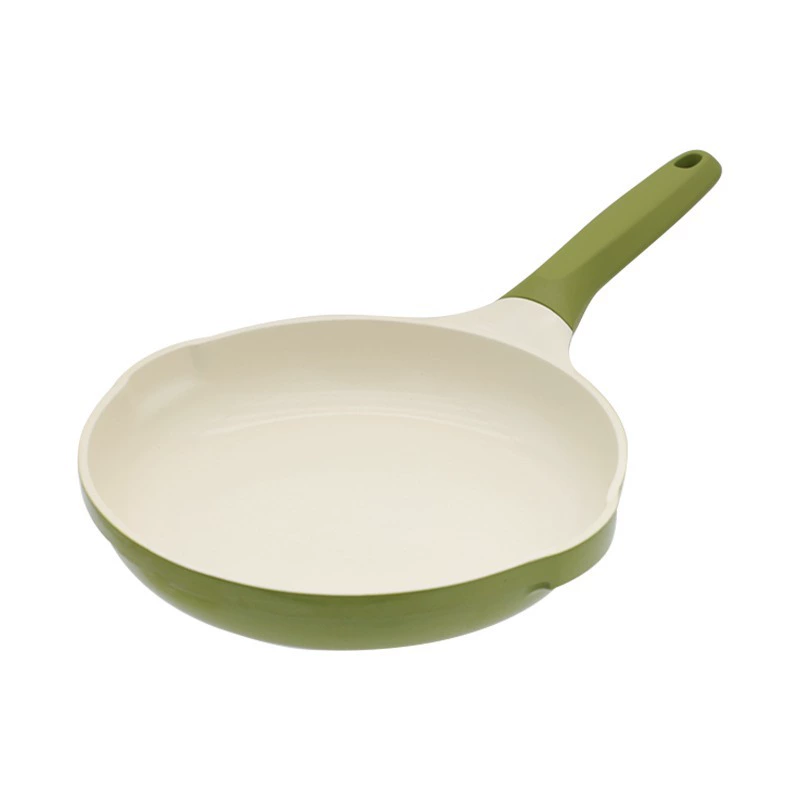 Manufacturer Wholesale Avocado Green Household Ceramic Frying Pan Non-stick Pot 24CM