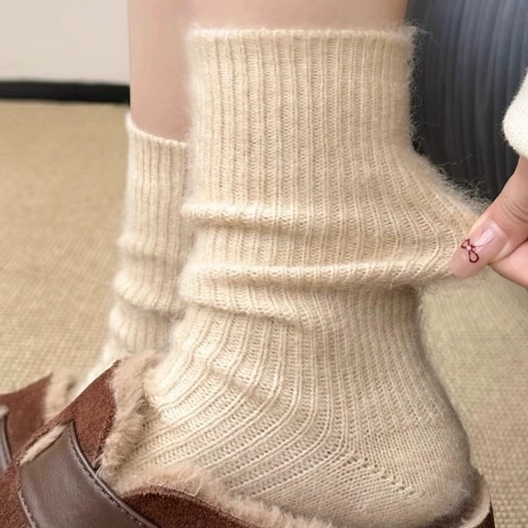 Шерстяные носки дети осенние и зимние средние носки Mayrad утолщенные теплые кашемировые чулки зимой