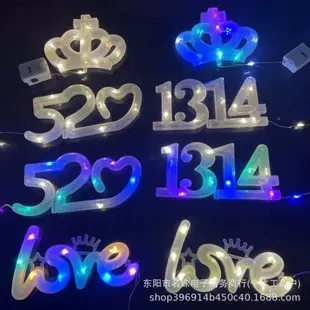 Гирлянда LOVE с розами 520 декор для торта и праздника