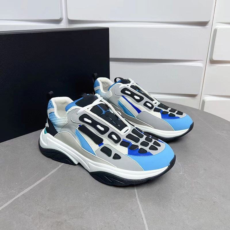 Comercio exterior estación europea marca de moda hueso malla transpirable costura cuero genuino zapatos del papá los hombres suela gruesa aumento zapatilla deporte