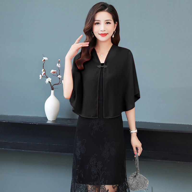Shawl Women's Summer Outerwear Women's Summer Thin Short Loose Chiffon Jacket with Skirt Top Chiffon Sun Protection Cardigan Shawl Women's Summer Outerwear Women's Summer Thin Short Loose Chiffon Jacket with Skirt Top Chiffon Sun Protection Cardigan