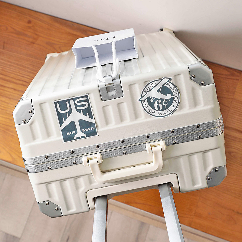 여행 가방 수하물 알루미늄 프레임 20 트롤리 케이스 유니버설 휠 24 여학생 26 탑승 코드 가죽 케이스 28 인치