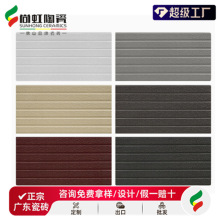通体拉槽300X600黄色仿文化石瓷砖自建房花园庭院仿古砖外墙瓷砖