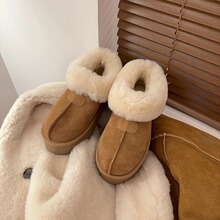 桑坡羊皮毛一体厚底塔茨特雪地靴女冬季加绒防寒保暖真皮毛毛棉鞋