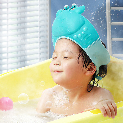 Crab Baby Shower Cap Children's Hair Washing Cap Water-Resistant Hair Wash Cap Ear Protection Infant and Toddler Bath Cap Adjustable for Hair Washing