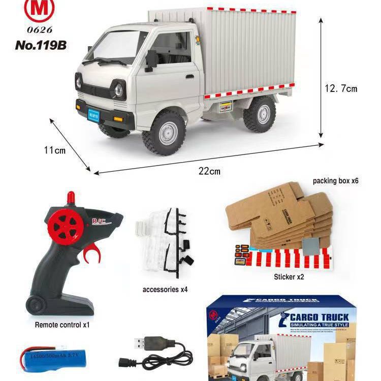 Venta caliente transfronteriza simulación de control remoto Wuling Suzuki micro camión furgoneta Liuzhou coche carga camión camión juguete