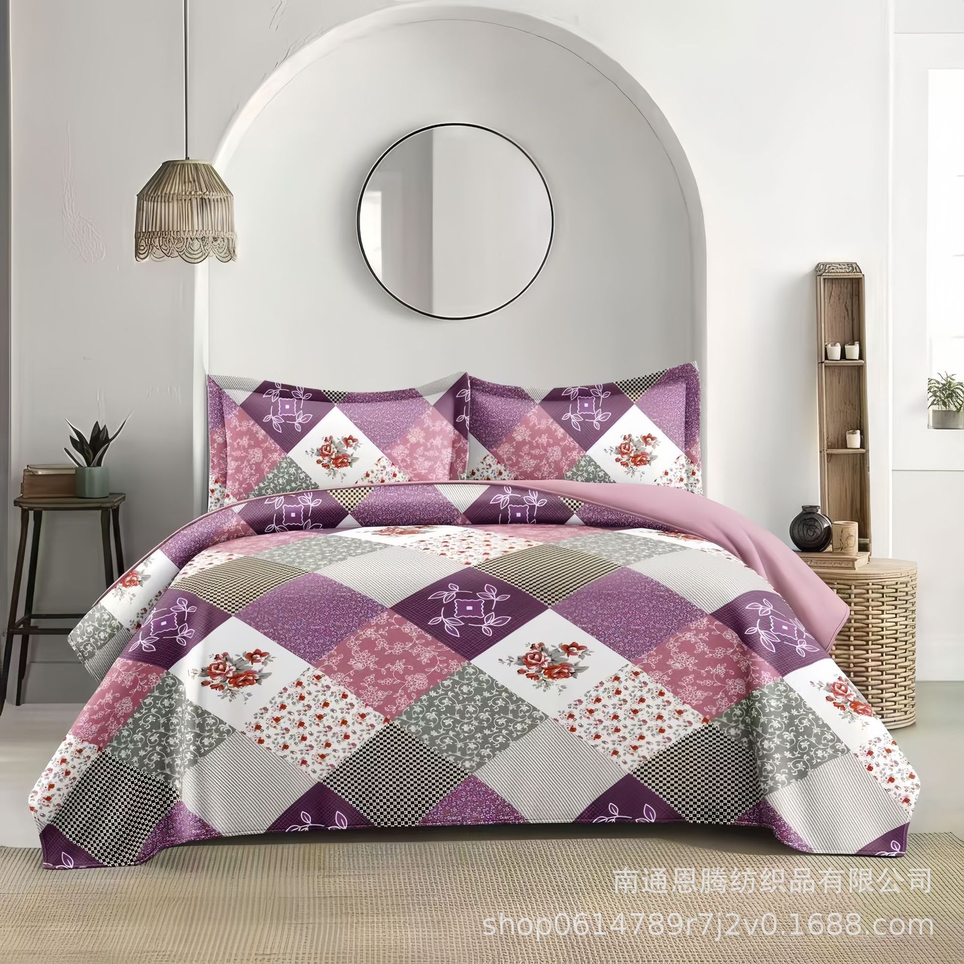 Ethnic classic printing skin-friendly sanding quilt cover pillowcase cross-border platform selling hot bedding quilt
