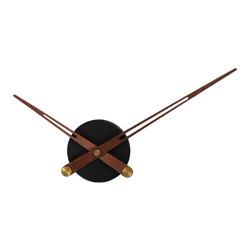 Reloj de metal placa de madera maciza gran puntero sol movimiento DIY reloj creativo hogar foto pared Cruz puntada Reloj de pared