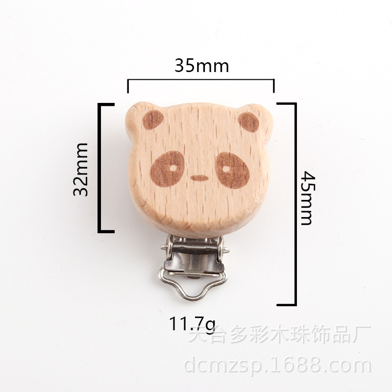8623 Marking Panda Pacifier Clip