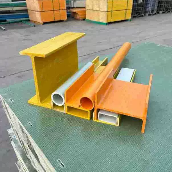 玻璃钢方管圆管工字钢拉挤型材定制FRP承重梁矩形管日子管檩条