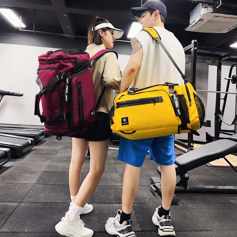 국경 간 바람 휴대용 배낭 건조하고 젖은 분리 여행 가방 짐 보관 가방 대용량 미국 스포츠 피트니스 가방