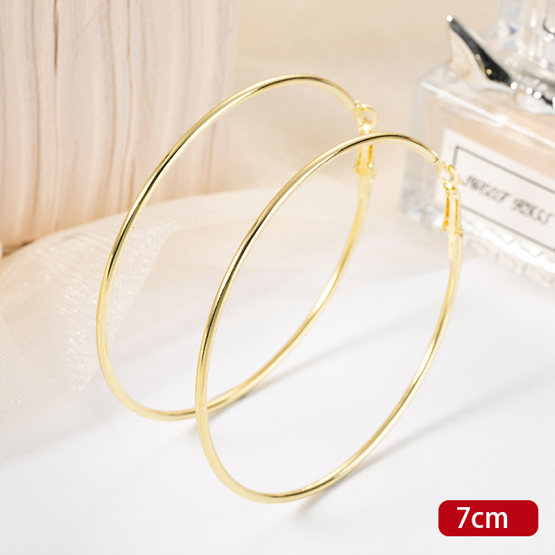 H1017 glossy earrings gold 7CM
