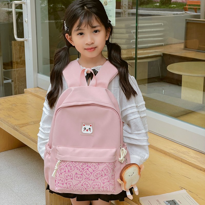 Jardín de infantes bolsas escolares de dibujos animados lindas bolsas de hombro de color sólido para niños y niñas nuevas bolsas de niños de gran capacidad