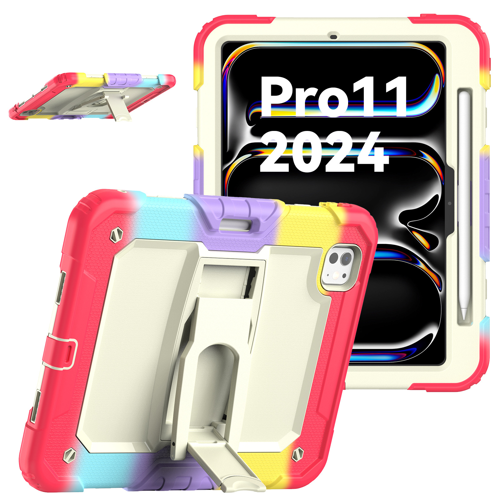 iPad Pro2024 nueva cubierta plana de silicona air6 manzana cubierta 11 pulgadas soporte anti-caída y anti-flexión